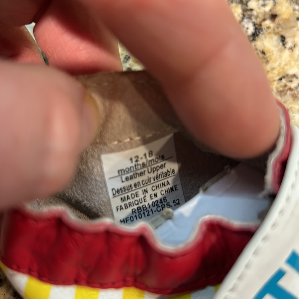 ROBEEZ 12-18 months checkered/ race car leather shoes - Picture 4 of 4